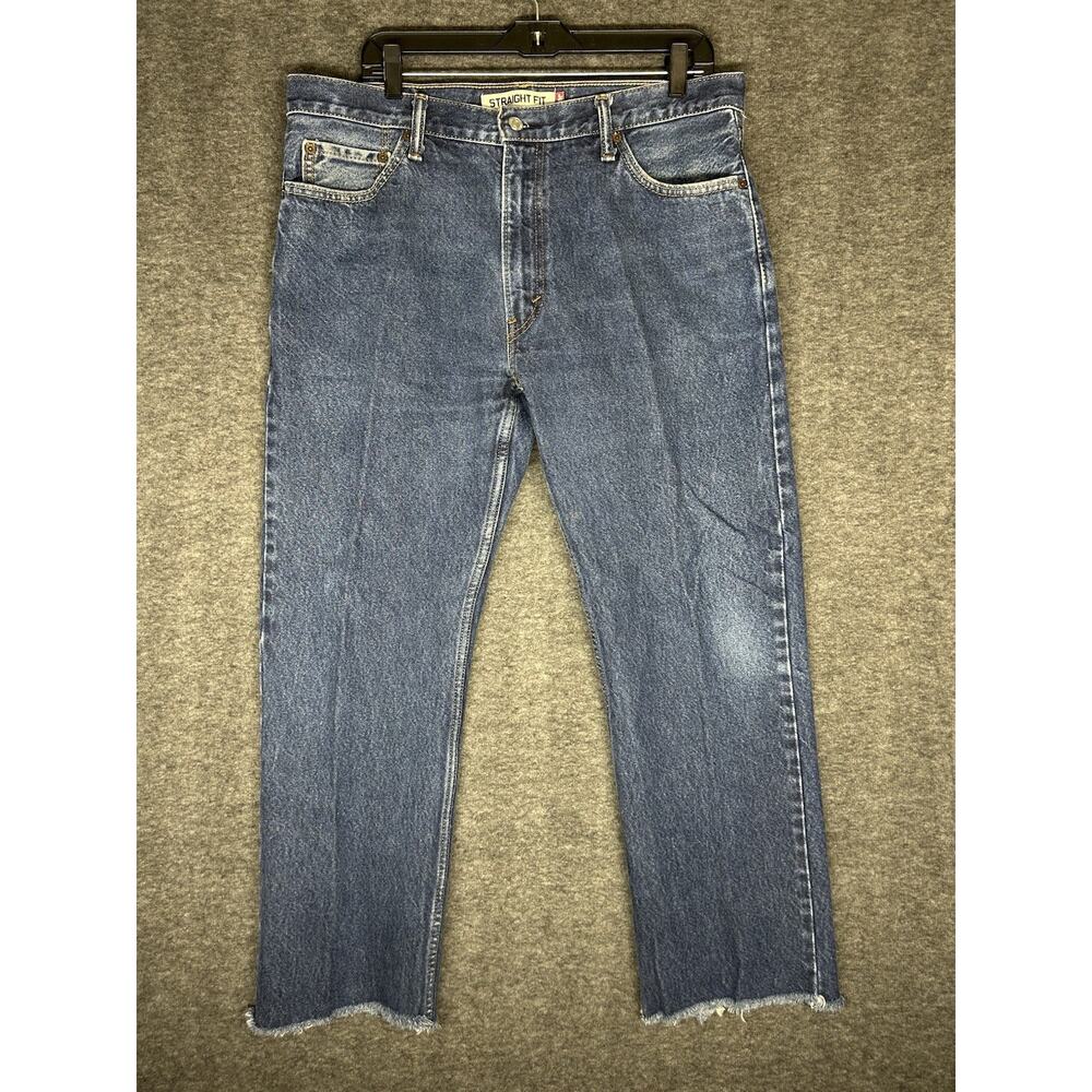 Vintage Levis 505 Straight Leg Faded Denim Blue Jeans Pants Size‎ 36x27 2000s